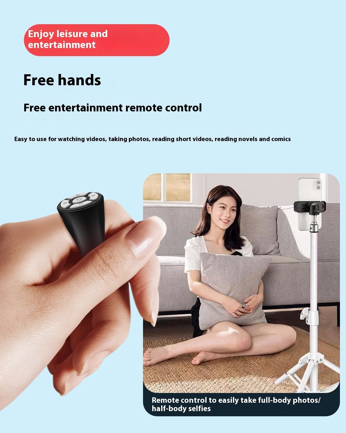 Rechargeable Wireless Ring Mobile Phone Bluetooth Remote Control — image 10