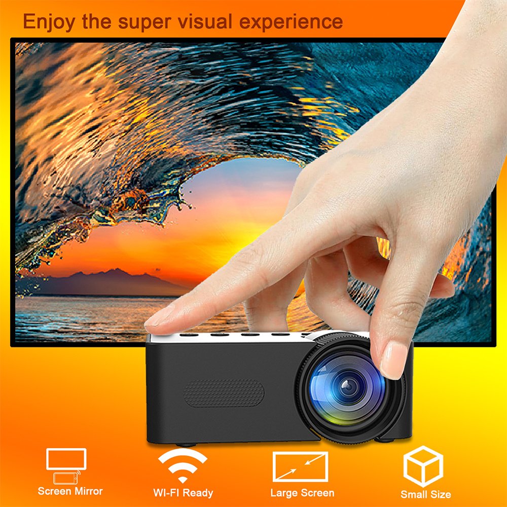 YT100 Home Mini Portable Mini Projector HD Home Wireless Mini Phone Projection — image 4