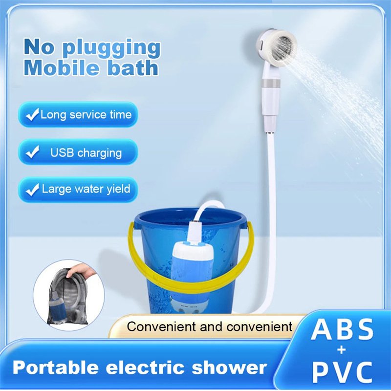 Outdoor Camping Shower Portable Electric Shower Gadgets Waterproof 5000mAh Rechargeable Battery Powered For Hiking Traveling — image 3