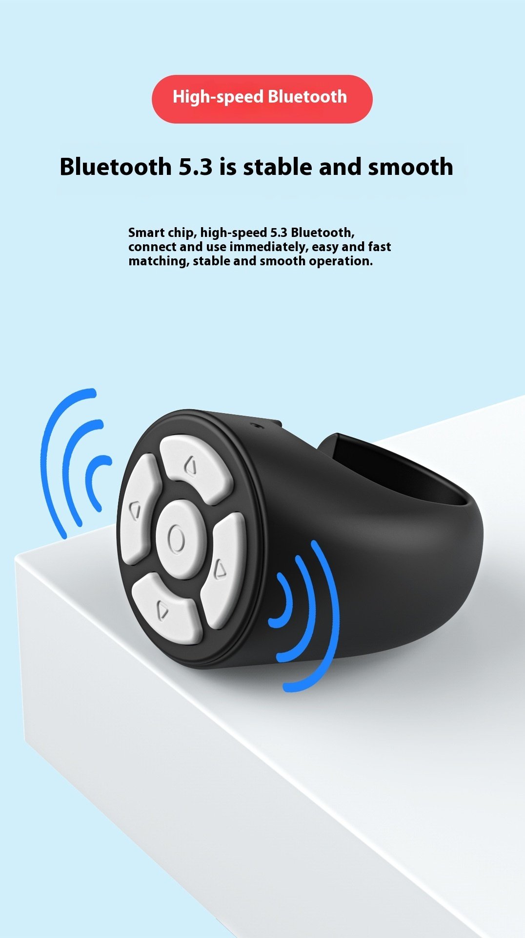 Rechargeable Wireless Ring Mobile Phone Bluetooth Remote Control — image 2