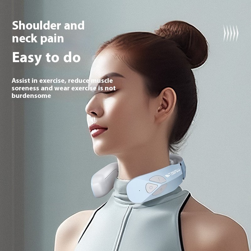 Electric Neck Massager EMS Pulse Rechargeable USB Cervical Traction Therapy Massage Stimulator Pain Relief Heating Function — image 8