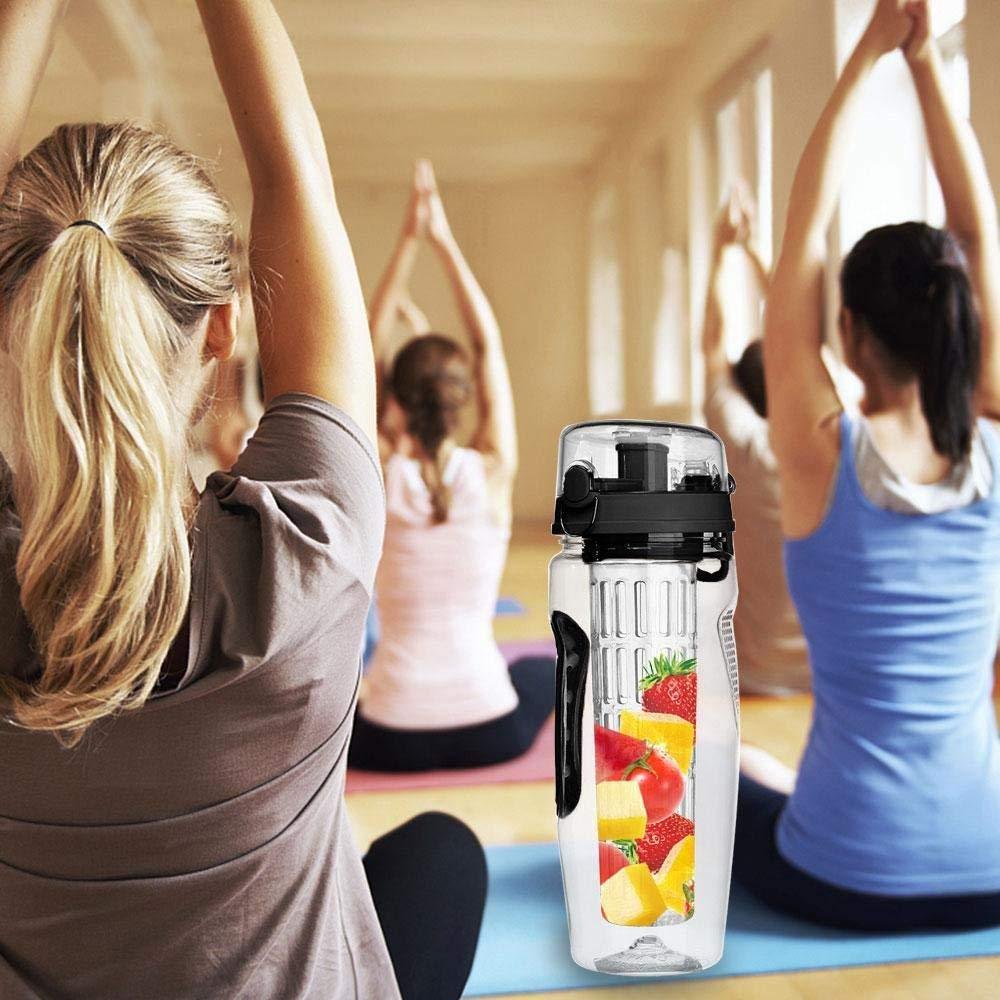32Oz Fruit Infusing Infuser Water Bottle Water Fruit Bottle BPA Free Plastic Sport Fruit Infuser Water Bottles With Infuser Juice Shaker Drink Bottle Of Water — image 6