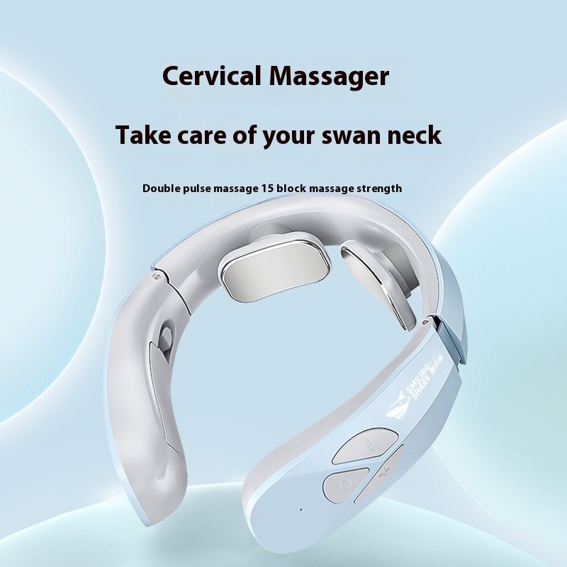Electric Neck Massager EMS Pulse Rechargeable USB Cervical Traction Therapy Massage Stimulator Pain Relief Heating Function — image 2