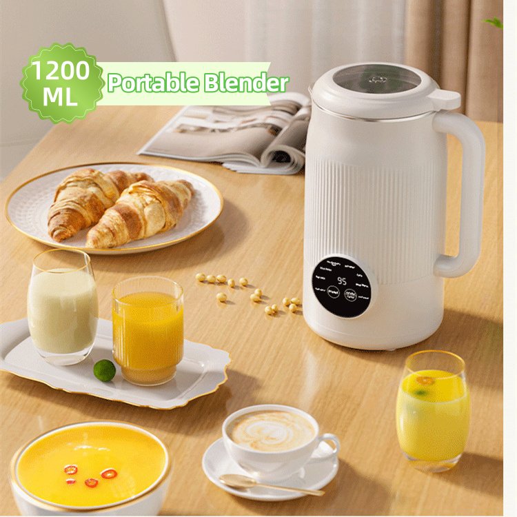 110V-220V 1200ml Soybean Milk Machine Multifunction Juicer Portable Blender Automatic Heat Home Soy Milk Maker Kitchen Gadgets — image 8