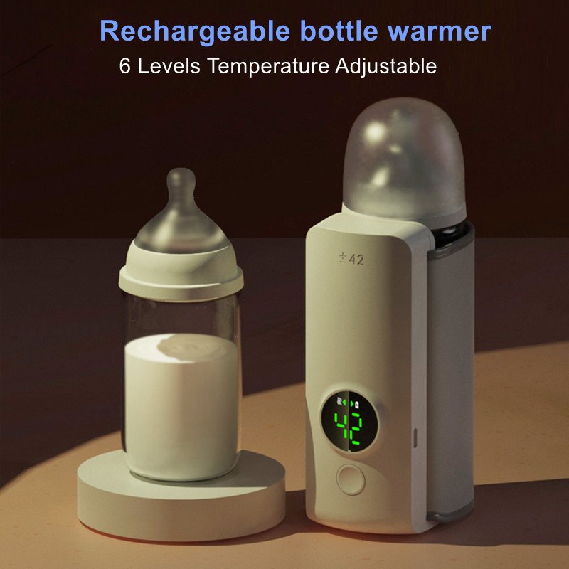 Portable Wireless Rechargeable Baby Bottle Warmer USB Charging And Heating Bag Portable Constant Temperature Milk Warmer Universal Bottle Insulation Sleeve — image 3