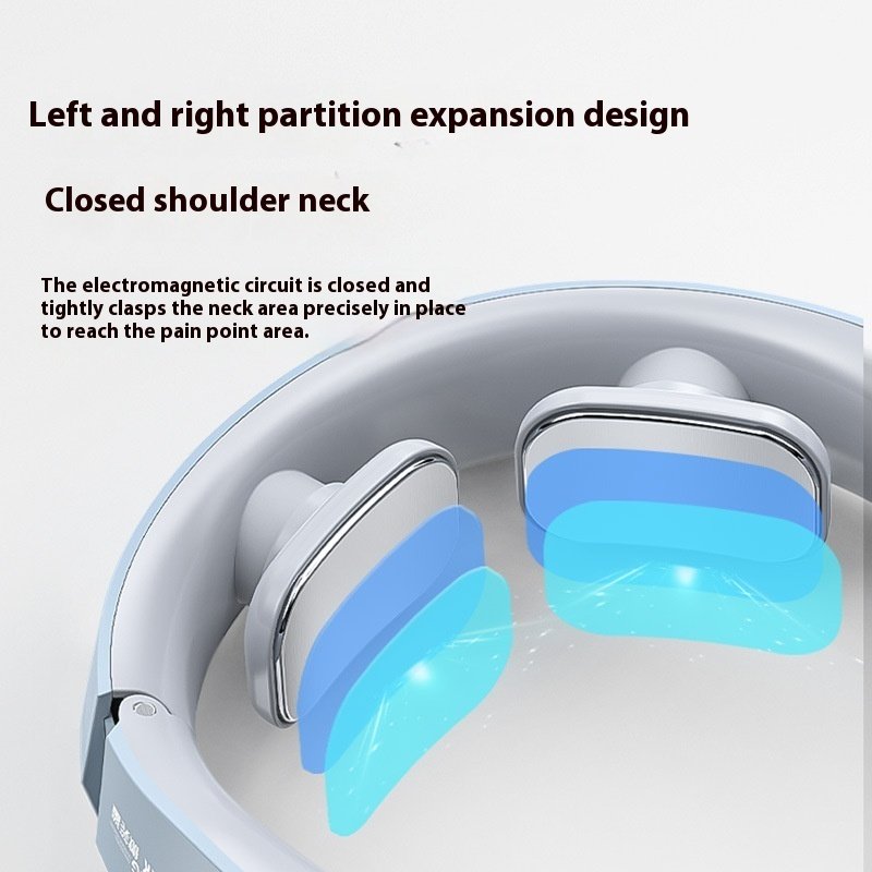 Electric Neck Massager EMS Pulse Rechargeable USB Cervical Traction Therapy Massage Stimulator Pain Relief Heating Function — image 4