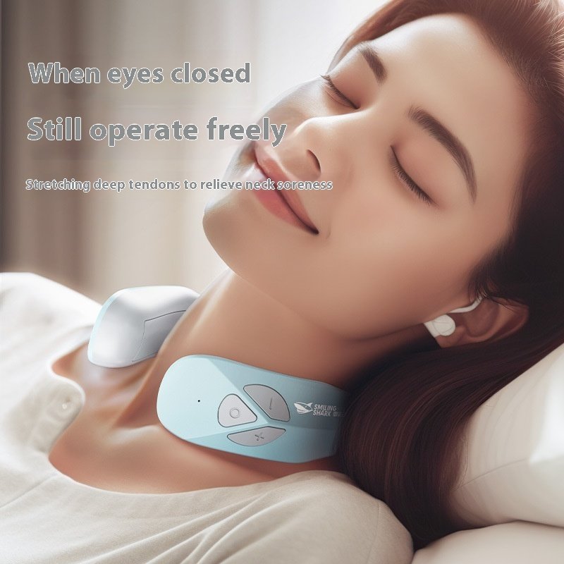 Electric Neck Massager EMS Pulse Rechargeable USB Cervical Traction Therapy Massage Stimulator Pain Relief Heating Function — image 6